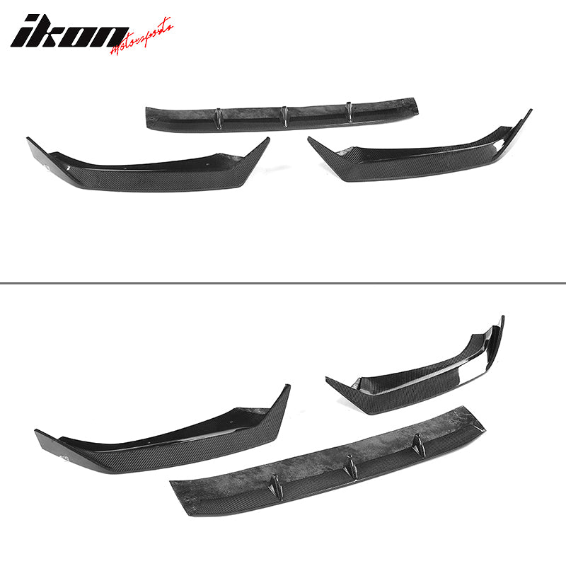 2017-2019 Audi A4 S4 B9 Sedan JC Style Front Bumper Lip Carbon Fiber