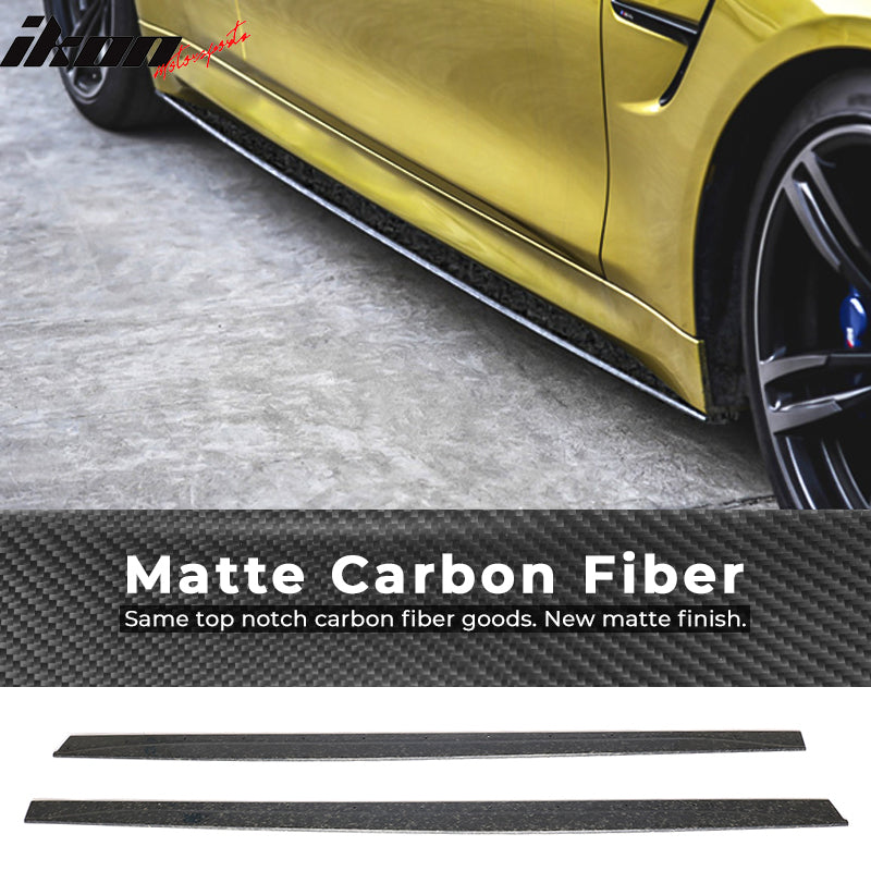 2015-2020 BMW M4 F82 F83 MP Style 2PCS Side Skirts Forged Carbon Fiber