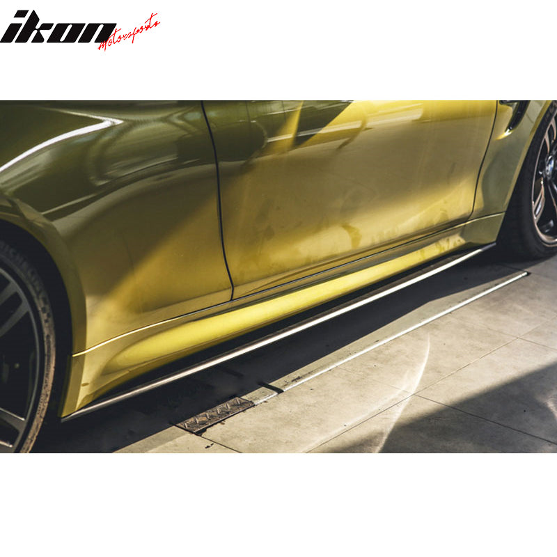 2015-2020 BMW M4 F82 F83 MP Style 2PCS Side Skirts Carbon Fiber FRP