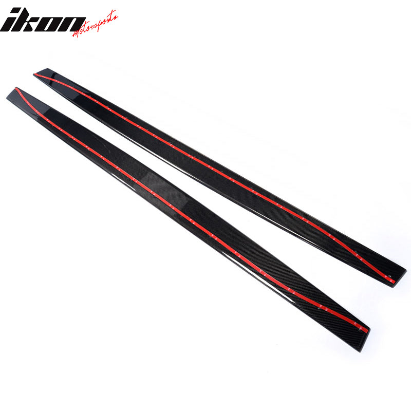 2015-2020 BMW M4 F82 F83 MP Style 2PCS Side Skirts Carbon Fiber FRP