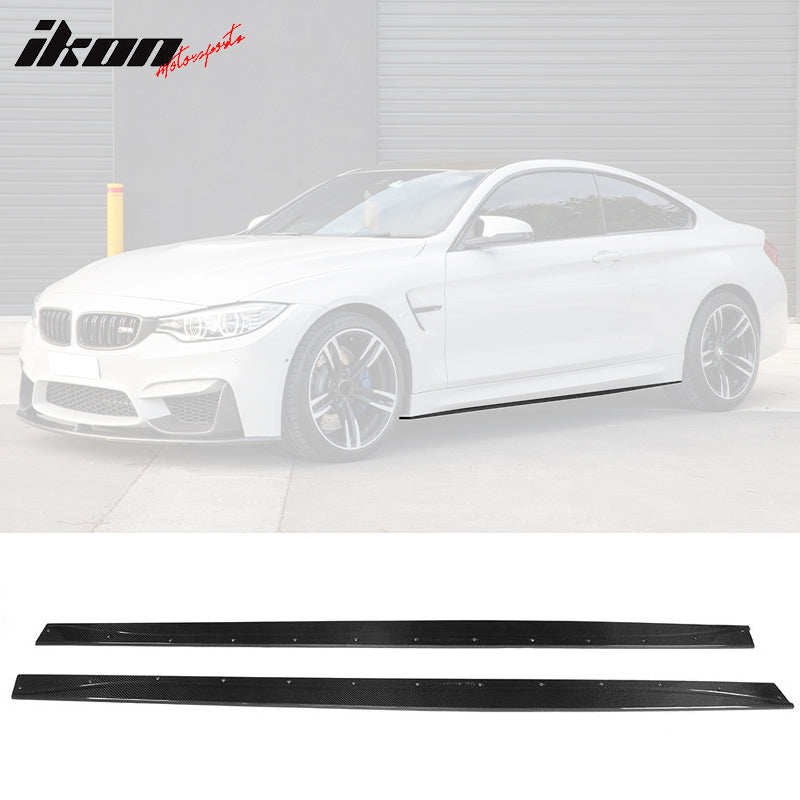 2015-2020 BMW M4 F82 F83 MP Style 2PCS Side Skirts Carbon Fiber FRP