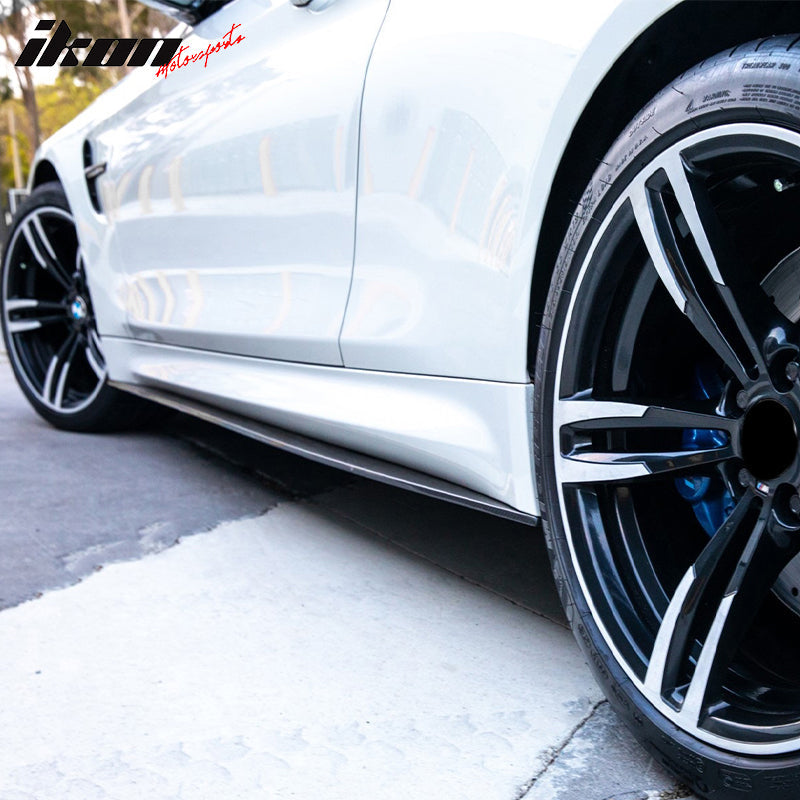 2015-2020 BMW M4 F82 F83 MP Style 2PCS Side Skirts Carbon Fiber FRP
