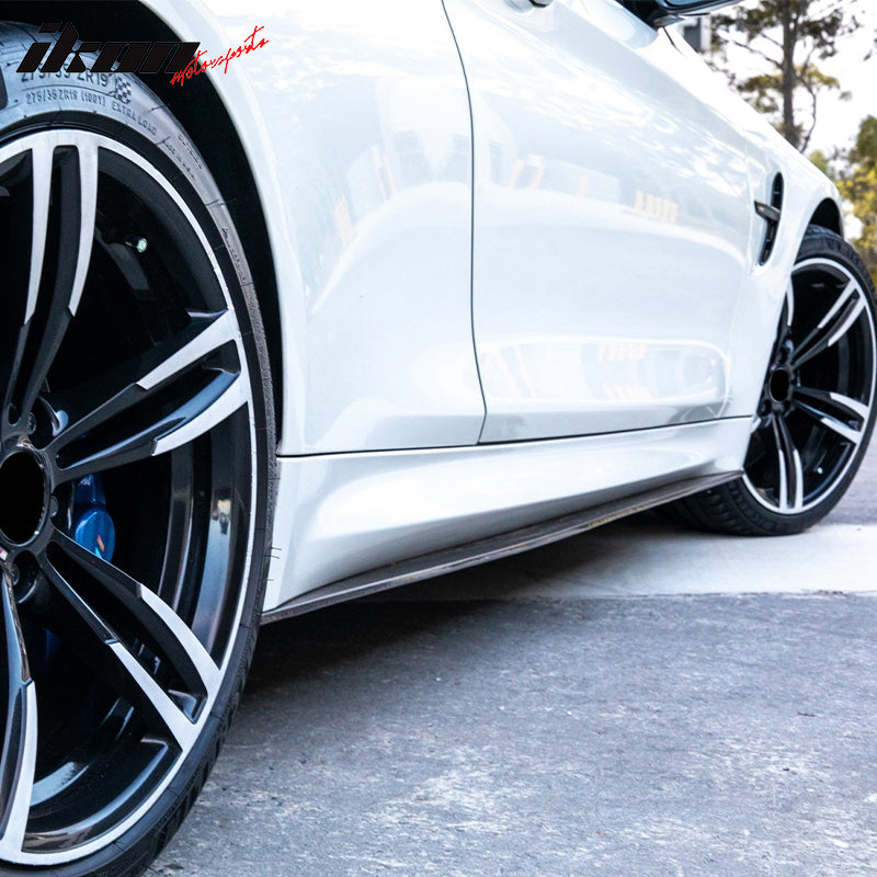 2015-2020 BMW M4 F82 F83 MP Style 2PCS Side Skirts Carbon Fiber FRP