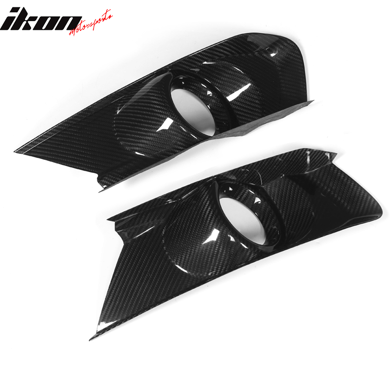 2015-2017 Ford Mustang JC Style 2PC Fog Lights Lamp Cover Carbon Fiber