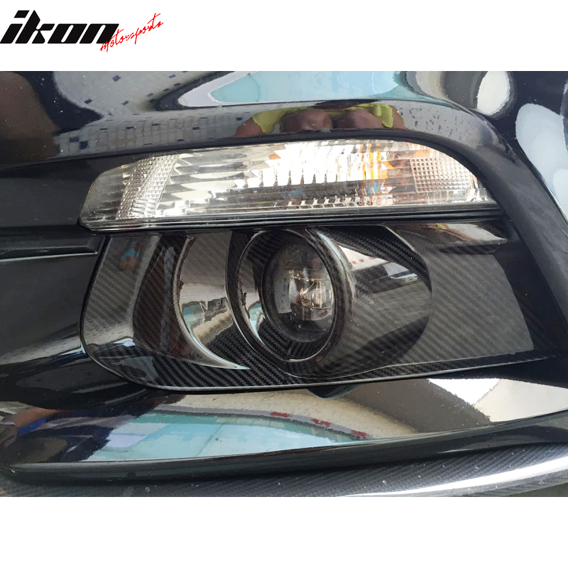 2015-2017 Ford Mustang JC Style 2PC Fog Lights Lamp Cover Carbon Fiber