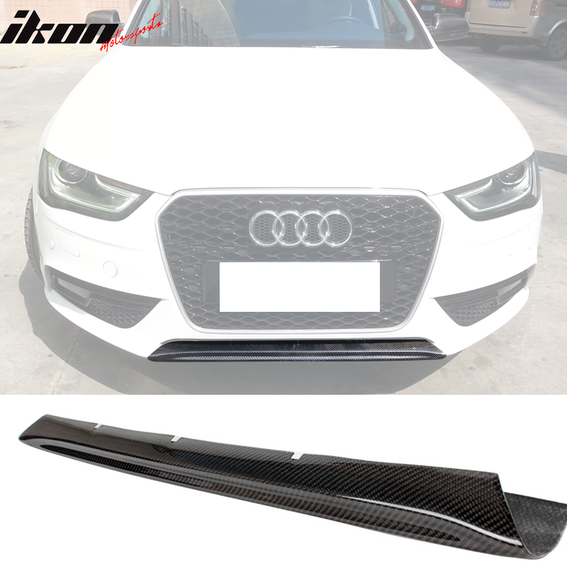 2013-2016 Audi A4 B8 Sedan OE Style Front Bumper Lip Carbon Fiber FRP