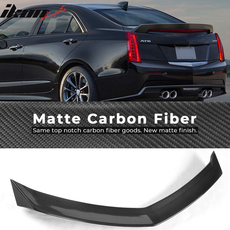 2016-2019 Cadillac ATS V Sedan V Style Trunk Spoiler Carbon Fiber FRP