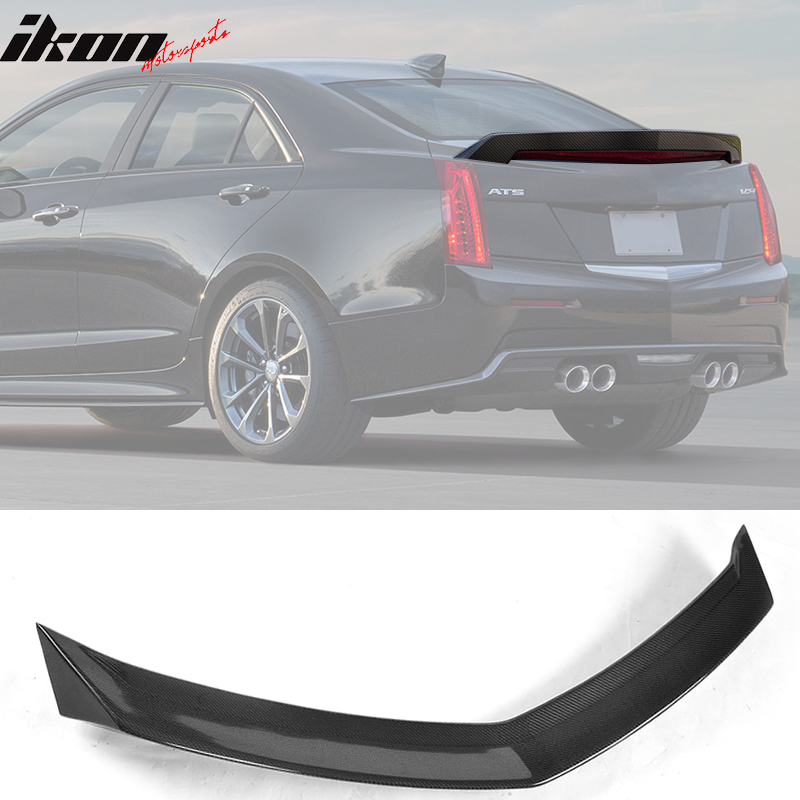 2016-2019 Cadillac ATS V Sedan V Style Trunk Spoiler Carbon Fiber FRP