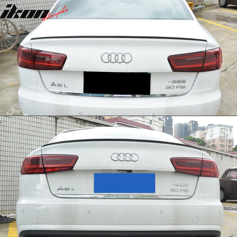 2012-2017 Audi A6 C7 Sedan S6 Style Trunk Spoiler Lip Carbon Fiber FRP