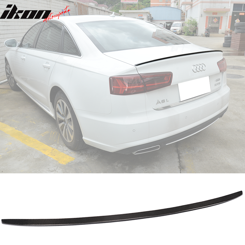 2012-2017 Audi A6 C7 Sedan S6 Style Trunk Spoiler Lip Carbon Fiber FRP
