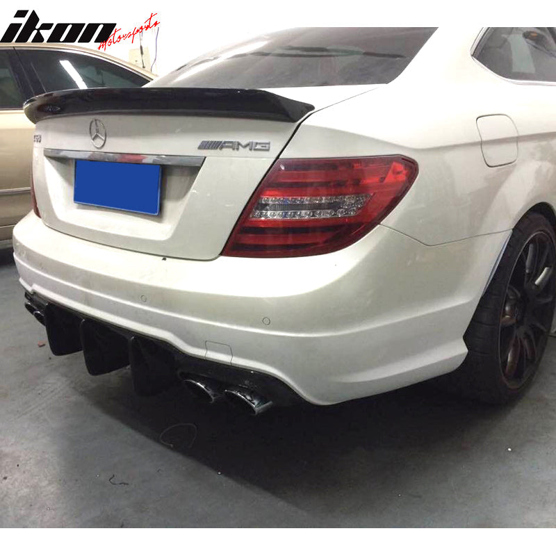 2012-2015 Benz W204 C63 AMG Style Rear Bumper Diffuser Carbon Fiber
