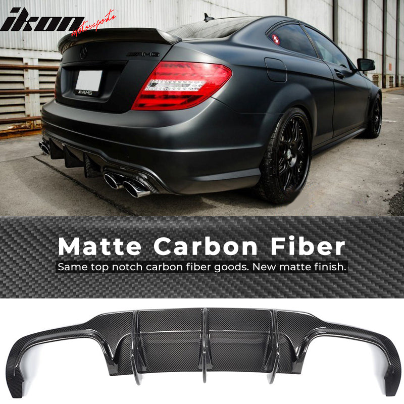 2012-2015 Benz W204 C63 AMG Style Rear Bumper Diffuser Carbon Fiber