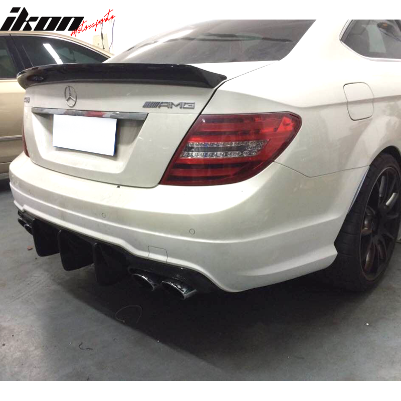 2012-2015 Benz W204 C63 AMG Style Rear Bumper Diffuser Carbon Fiber