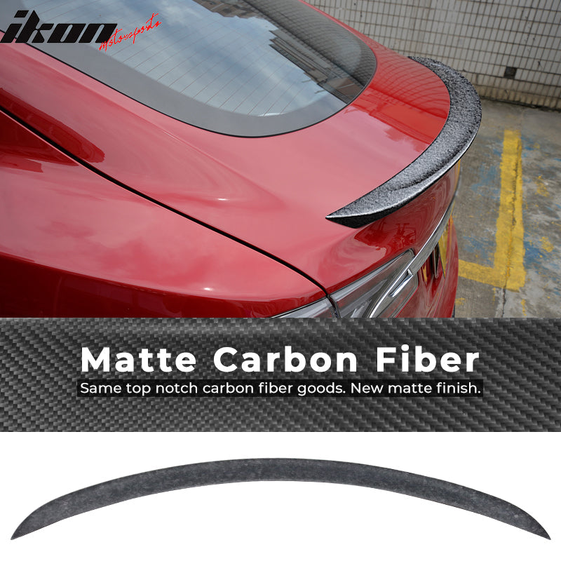 2012-2025 Tesla Model S OE Style Rear Trunk Spoiler Wing Carbon Fiber
