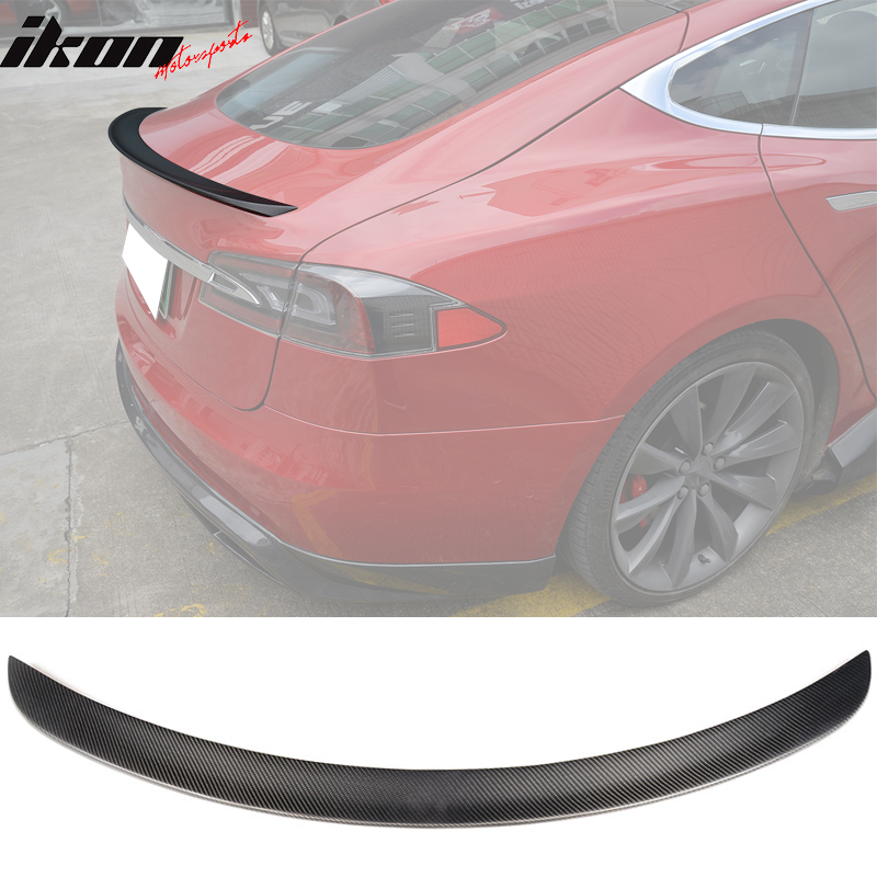 2012-2025 Tesla Model S OE Style Rear Trunk Spoiler Wing Carbon Fiber