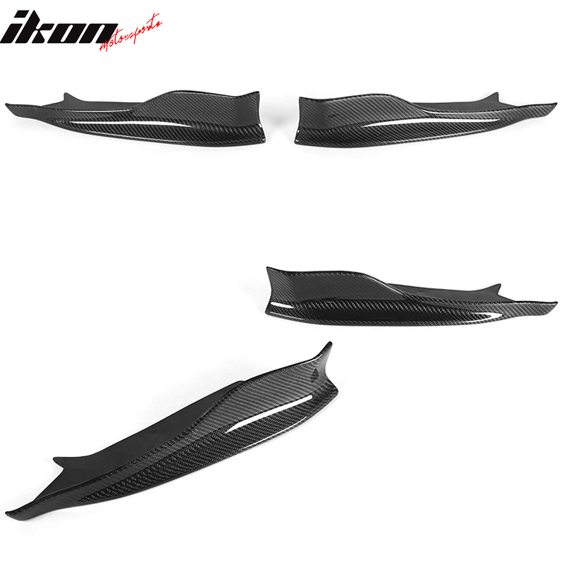 2011-2012 BMW 1 Series M E82 R Style Rear Lip Splitters Carbon Fiber