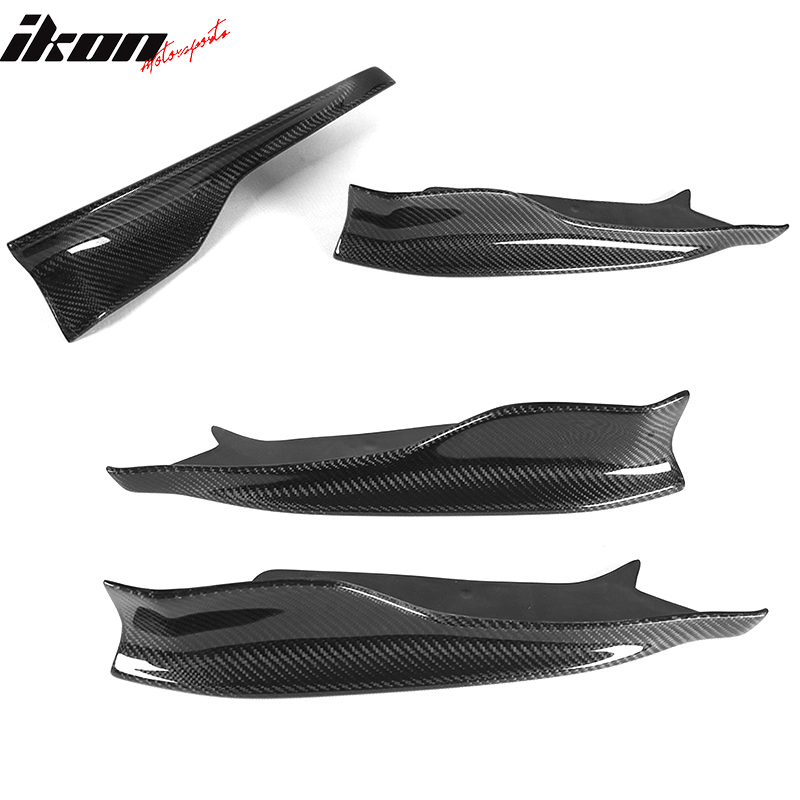 2011-2012 BMW 1 Series M E82 R Style Rear Lip Splitters Carbon Fiber