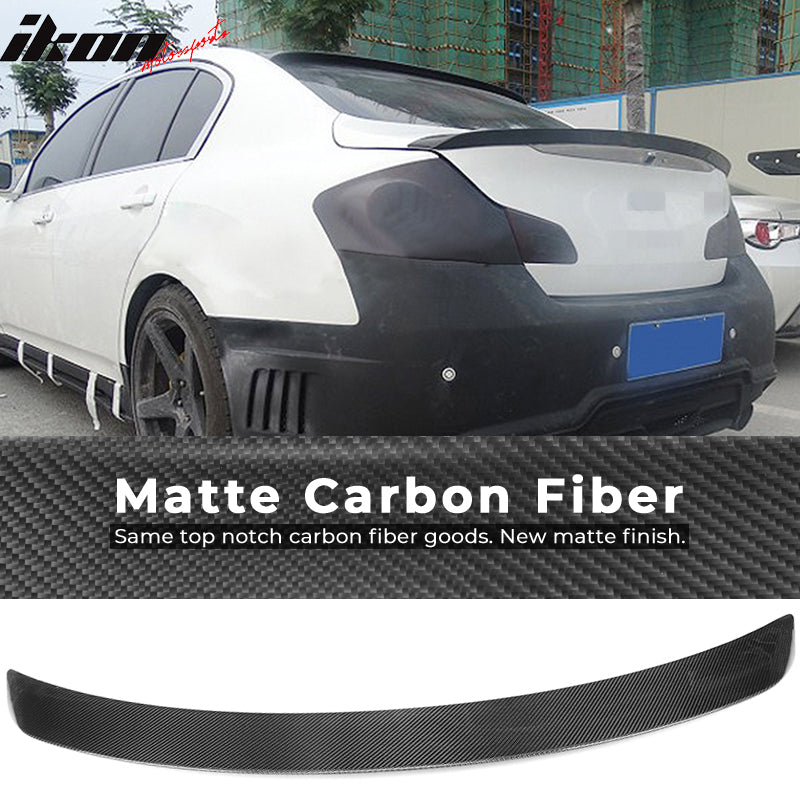 2007-2015 Infiniti G35 G25 G37 Q40 VIP Rear Trunk Spoiler Carbon Fiber