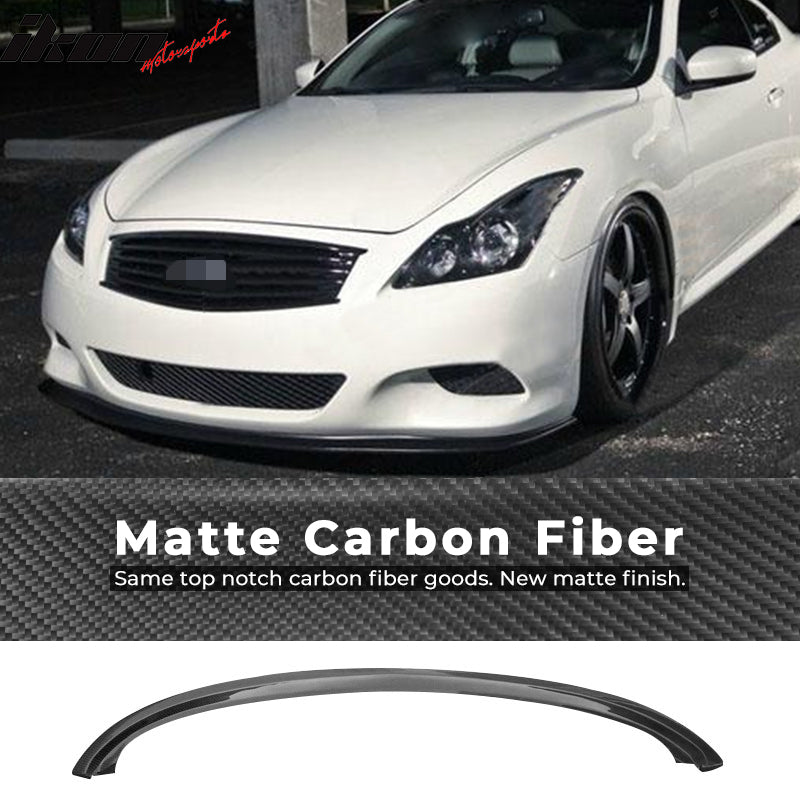 2008-2014 Infiniti G37 Coupe ST Style Front Bumper Lip Carbon Fiber