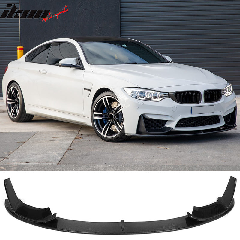 2015-2020 BMW M3 F80 M4 F82 F83 P Style Front Bumper Lip Carbon Fiber
