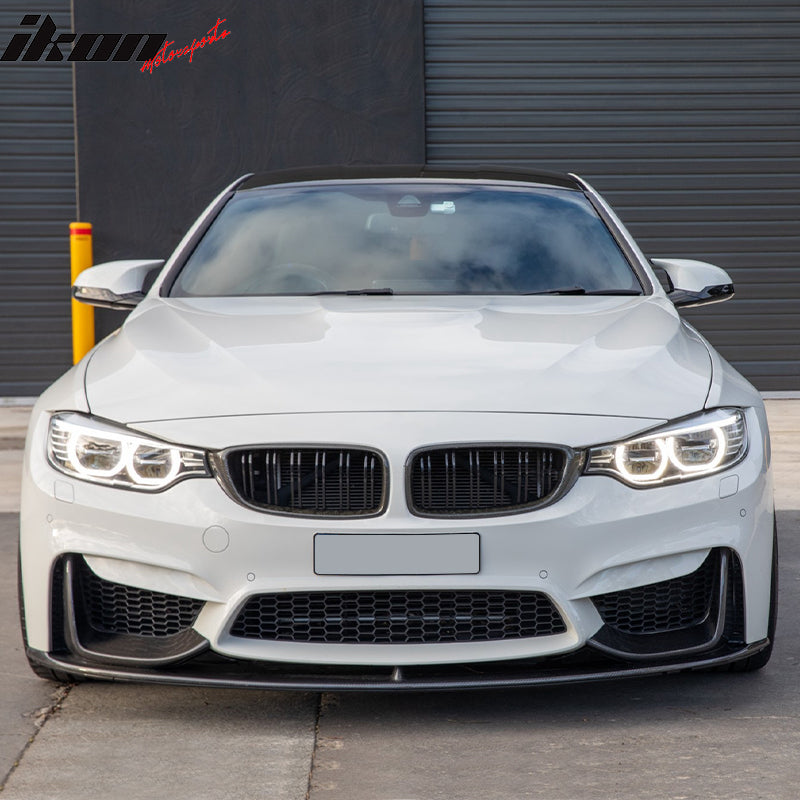 2015-2020 BMW M3 F80 M4 F82 F83 P Style Front Bumper Lip Carbon Fiber