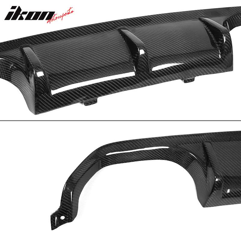 2015-2020 BMW F82 M4 Coupe P Style Rear Bumper Diffuser Carbon Fiber
