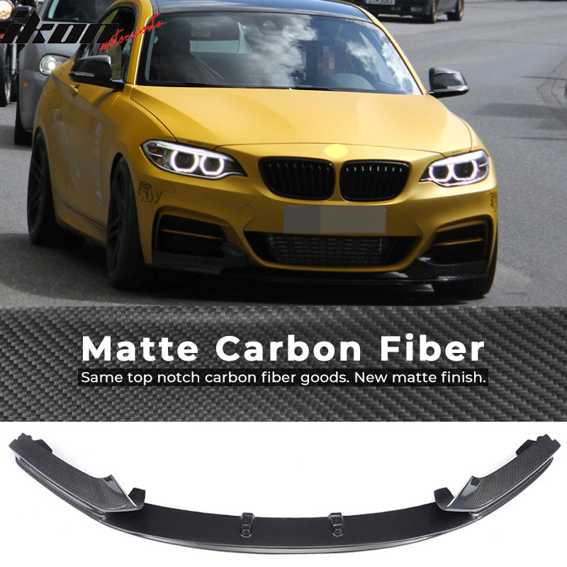 2014-2021 BMW 2 Series F22 F23 MP Style Front Bumper Lip Carbon Fiber