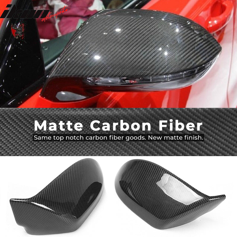 2012-2018 Audi A7 4G8 JC Style Side Mirror Cover Caps Carbon Fiber FRP