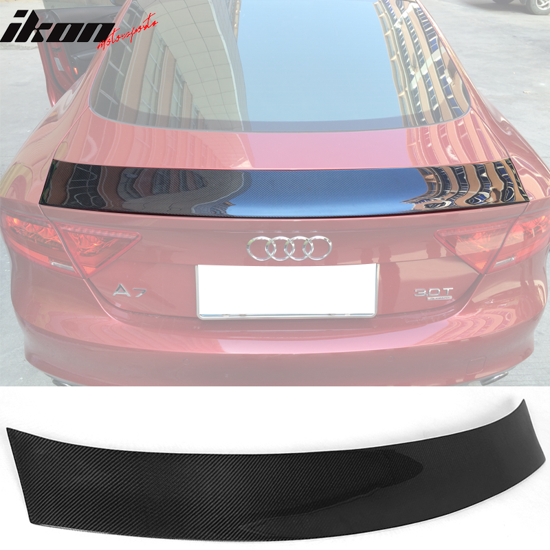 2012-2018 Audi A7 S7 RS7 Sedan OE Style Trunk Spoiler Lip Carbon Fiber
