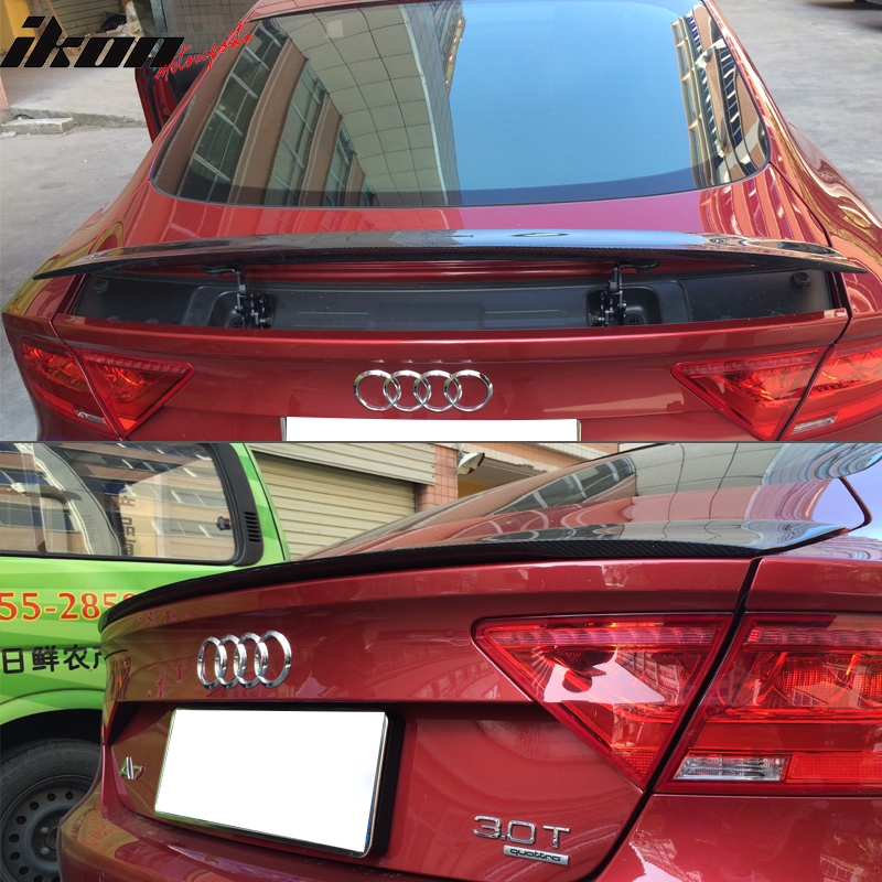 2012-2018 Audi A7 S7 RS7 Sedan OE Style Trunk Spoiler Lip Carbon Fiber