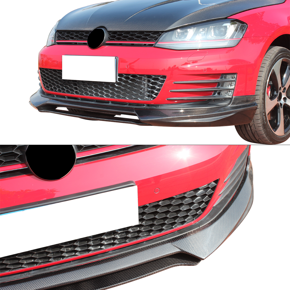 2014-2018 Volkswagen GTI MK7 RG Style Front Bumper Lip Carbon Fiber