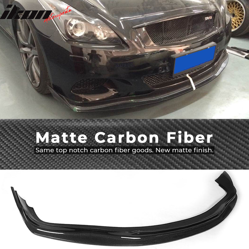 2008-2014 Infiniti G37 Coupe JC Style Front Bumper Lip Carbon Fiber