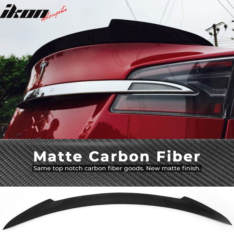 2012-2021 Tesla Model S Sedan JC Style Rear Trunk Spoiler Carbon Fiber