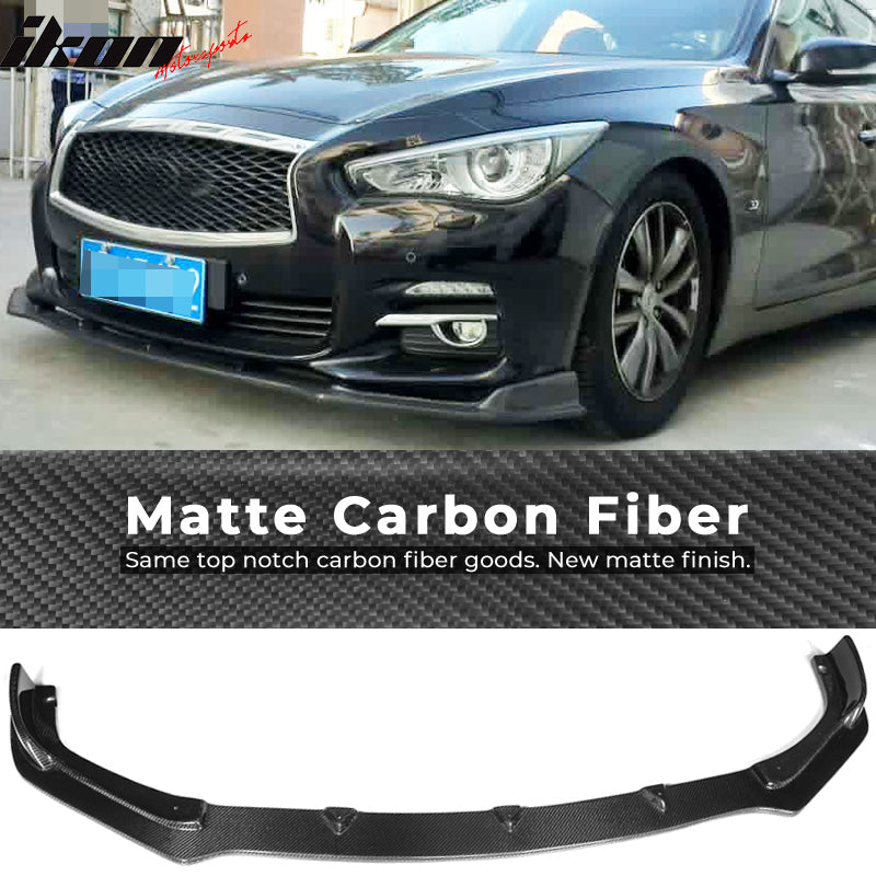 2014-2017 Infiniti Q50 V37 ST Style Front Bumper Lip Carbon Fiber FRP