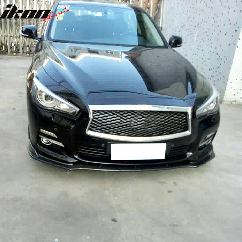 2014-2017 Infiniti Q50 V37 ST Style Front Bumper Lip Carbon Fiber FRP