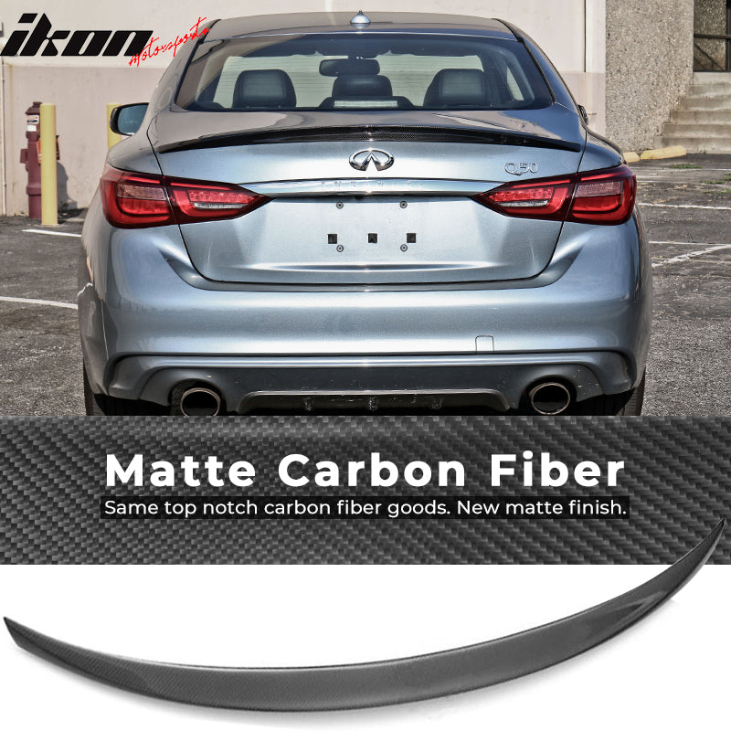2014-2022 Infiniti Q50 V37 OE Style Trunk Spoiler Lip Carbon Fiber FRP