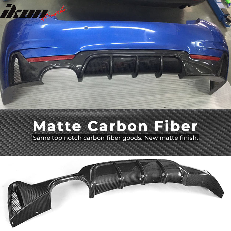 2014-2020 BMW 4 Series P Style Rear Bumper Lip Diffuser Carbon Fiber