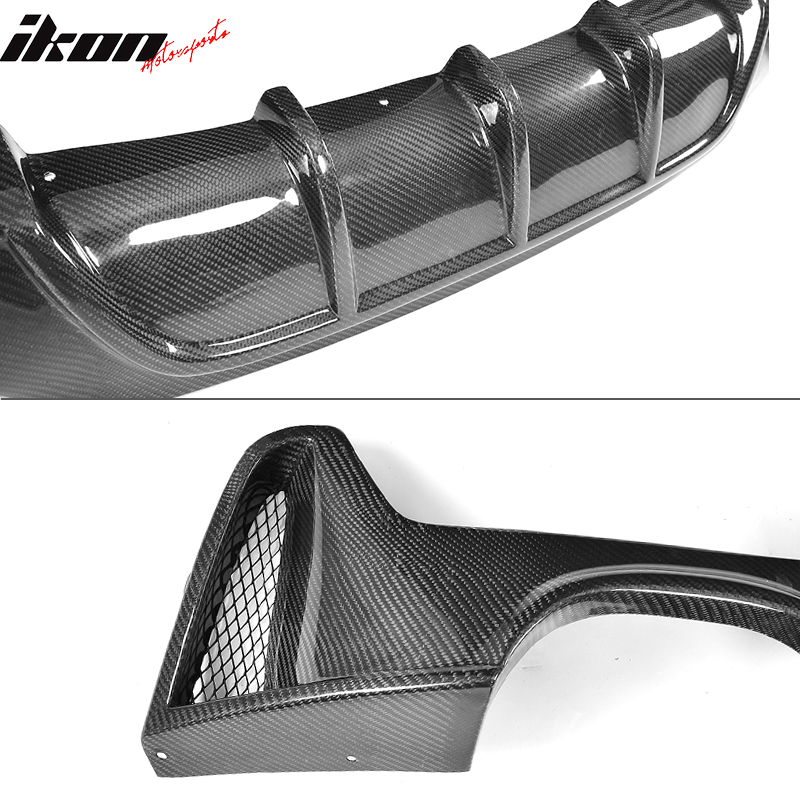 2014-2020 BMW 4 Series P Style Rear Bumper Lip Diffuser Carbon Fiber
