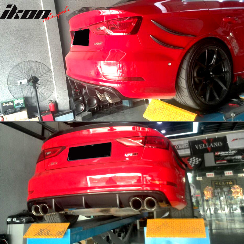 2013-2016 Audi S3 8V Sedan OE Style Rear Bumper Diffuser Carbon Fiber