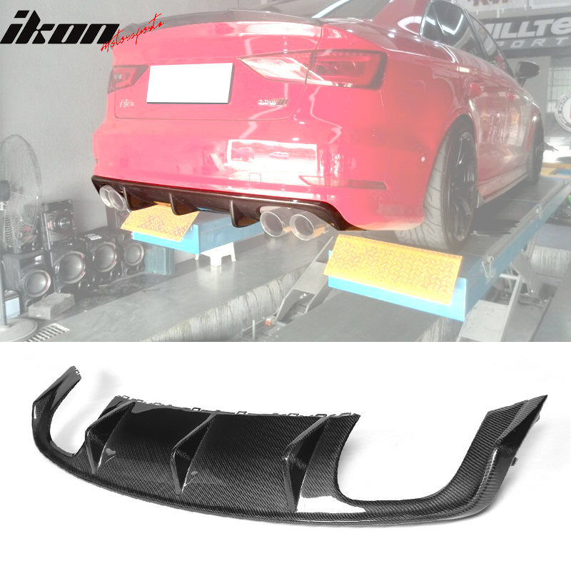 2013-2016 Audi S3 8V Sedan OE Style Rear Bumper Diffuser Carbon Fiber