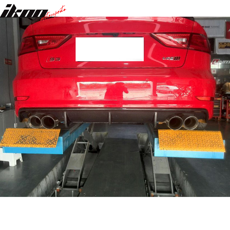 2013-2016 Audi S3 8V Sedan OE Style Rear Bumper Diffuser Carbon Fiber