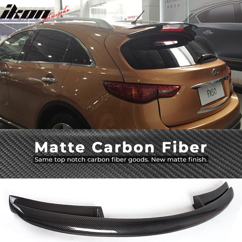 2009-2012 Infiniti FX35 FX50 S51 VE Style Roof Spoiler Carbon Fiber