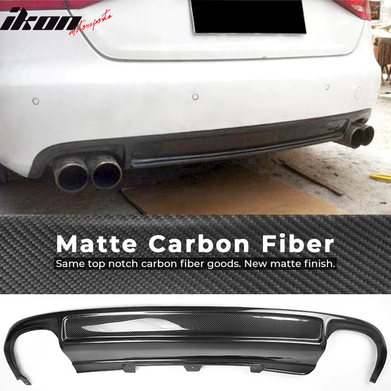 2009-2012 Audi A4 B8 S4 Style Rear Bumper Lip Diffuser Carbon Fiber