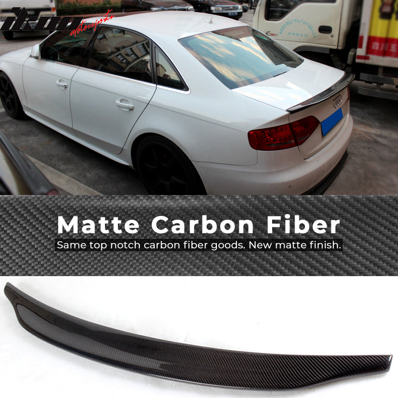 2009-2016 Audi A4 B8 Caractere Style Trunk Spoiler Carbon Fiber