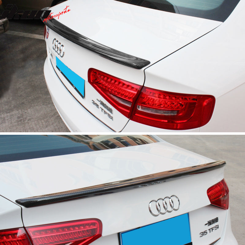 2009-2016 Audi A4 B8 OE Style Trunk Spoiler Wing Carbon Fiber