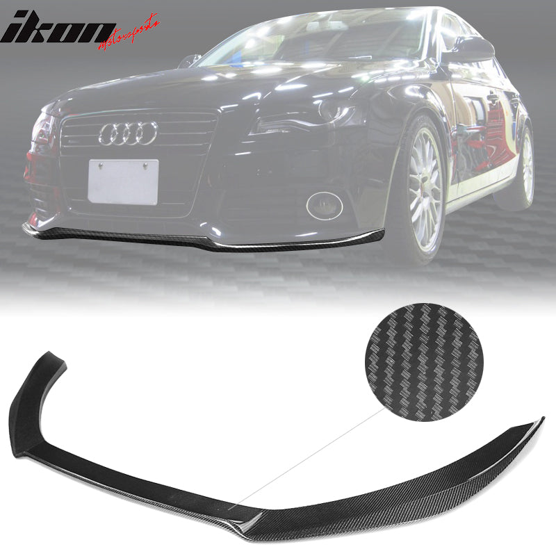 2009-2012 Audi A4 B8 STK Style Front Bumper Lip Carbon Fiber