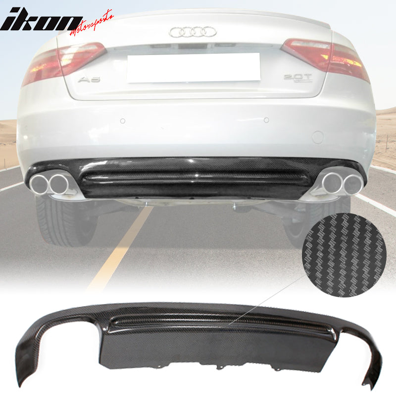 2008-2012 Audi A5 B8 O Style Rear Lip Diffuser Carbon Fiber