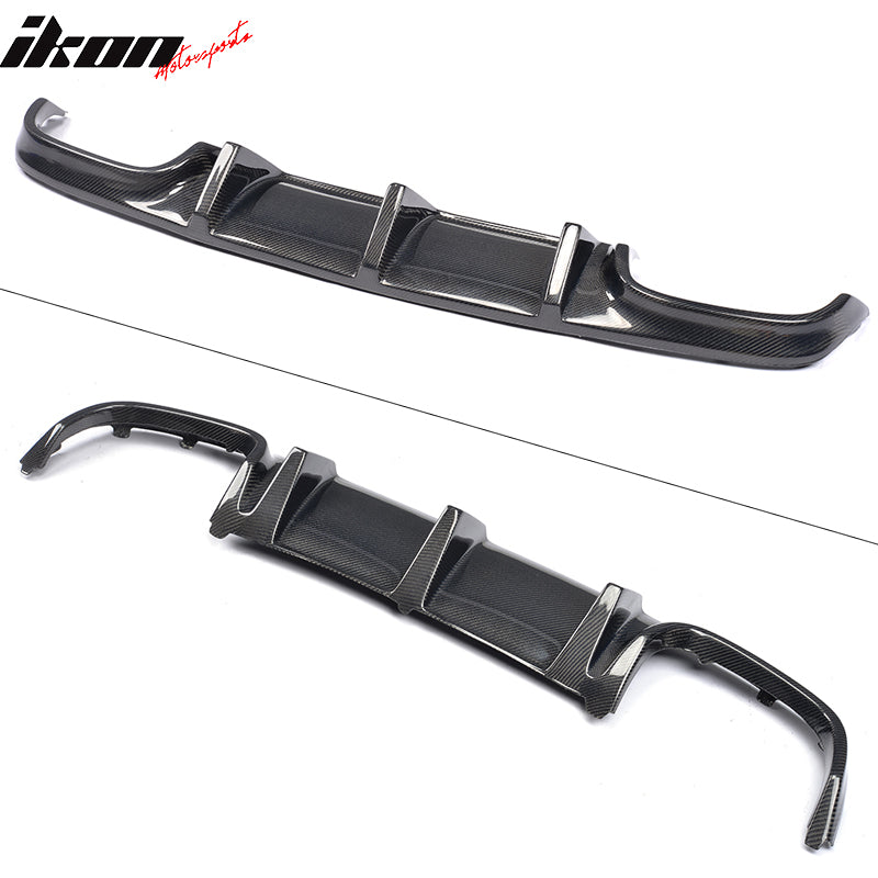 2008-2011 Benz C Class W204 C63 TMS Style Rear Diffuser Carbon Fiber
