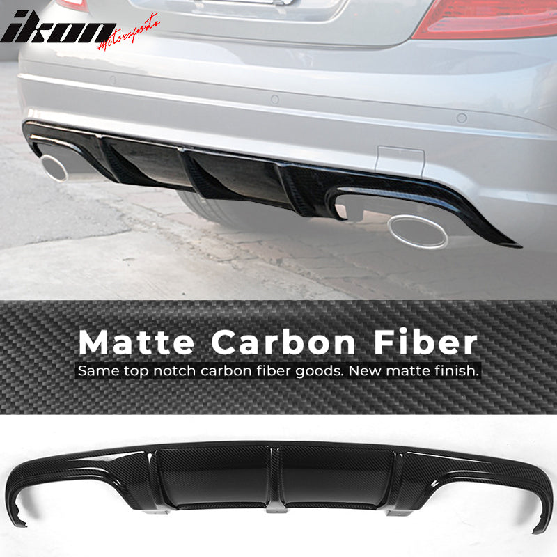 2008-2011 Benz C Class W204 C63 OE Style Rear Diffuser Carbon Fiber