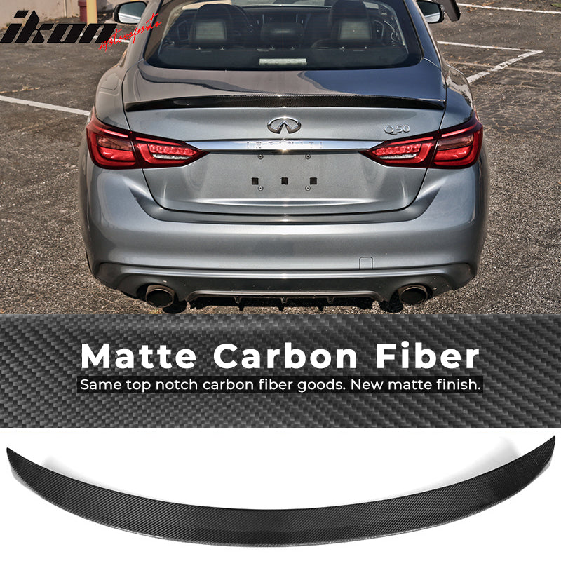2014-2023 Infiniti Q50 ST Style Rear Trunk Spoiler Wing Carbon Fiber